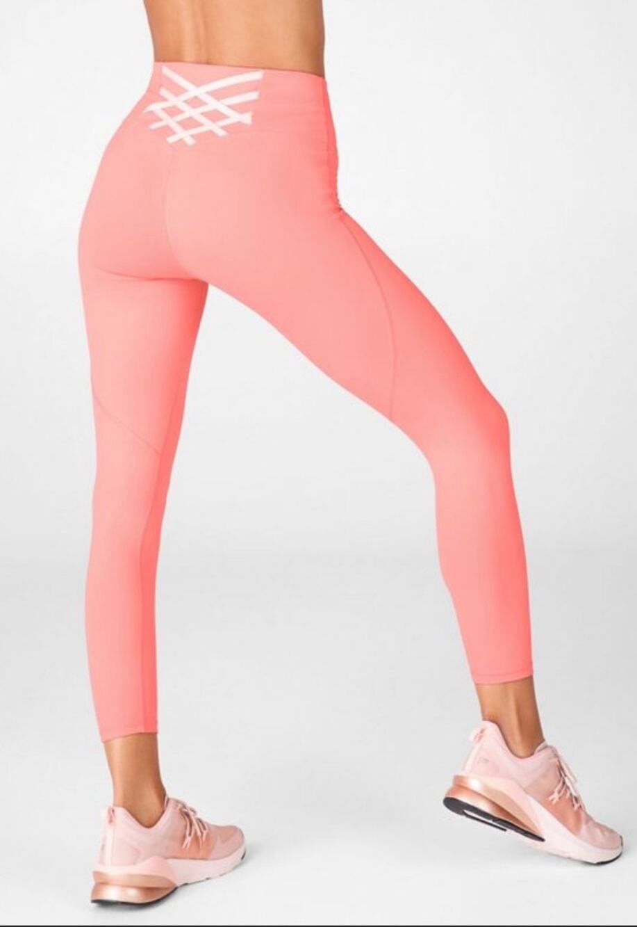 Fabletics women’s Boost PowerHold® High-Waisted 7/8 Legging pink XL Compression